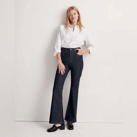 MADEWELL The Perfect Vintage Flare Jean in Wrenford Wash - Picture 3 of 12